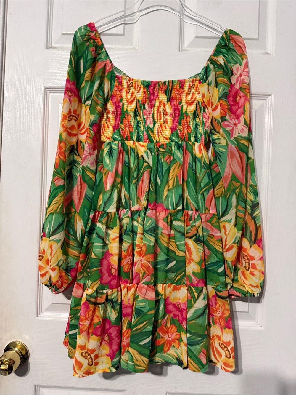 Baltic Born Acapulco Short Dress in Green Multi Print Size Small - Picture 7 of 8